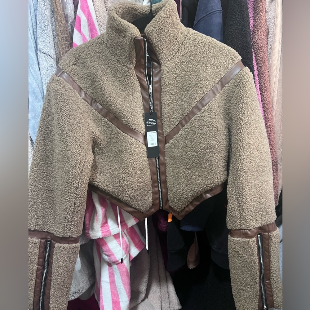 Brown crop style jacket